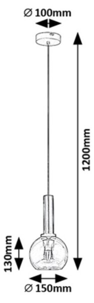 Rabalux 72171 - Lustr na lanku CENTIO 1xE27/40W/230V