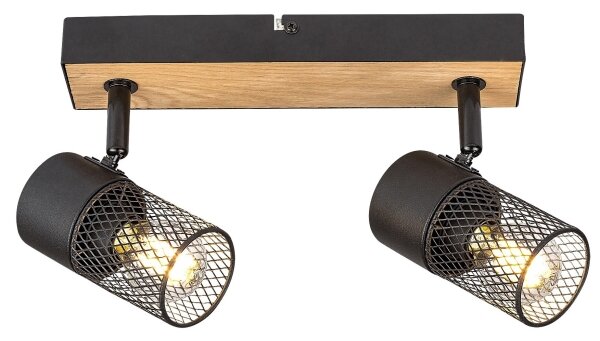 Rabalux 71152 - Bodové svítidlo METTA 2xE14/40W/230V dub