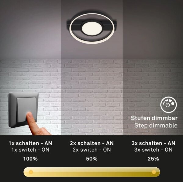 Briloner 3026-015 - LED Stmívatelné stropní svítidlo FRAME LED/33W/230V
