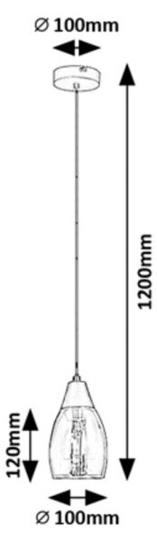 Rabalux 72181 - Lustr na lanku ILMARI 1xE27/15W/230V