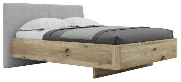 POSTEL, 160/200 cm, šedá, barvy dubu Valnatura - Manželské postele