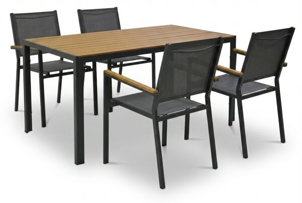 Vikio Zahradní jídelní set 150x90 pro 4 osoby AZS155P-4 přírodní