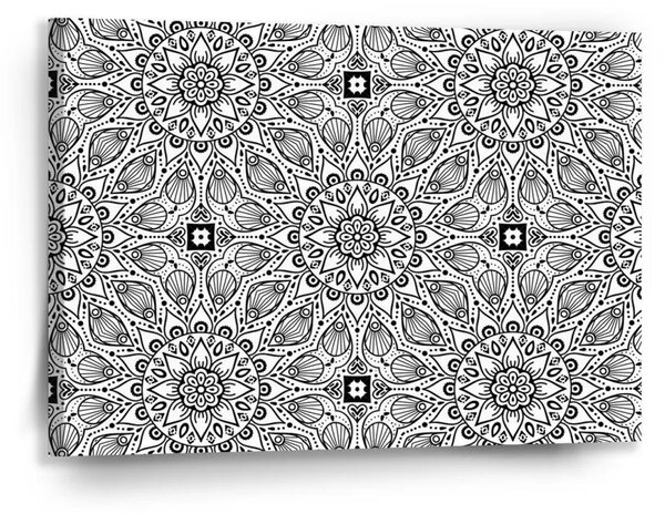 Sablio Obraz Bílé mehendi - 90x60 cm