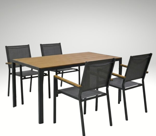 Vikio Zahradní jídelní set 150x90 pro 4 osoby AZS155P-4 přírodní