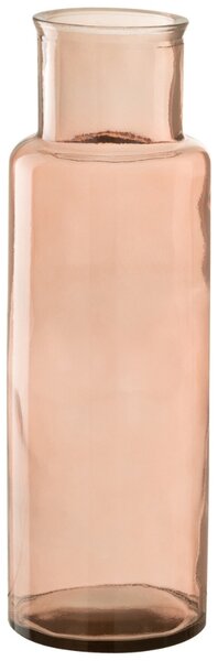Růžová skleněná váza J-Line Dalen 44,5 cm