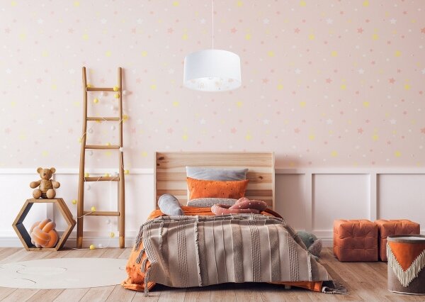 Dětský lustr na lanku SWEET DREAMS 1xE27/60W/230V pr. 30 cm