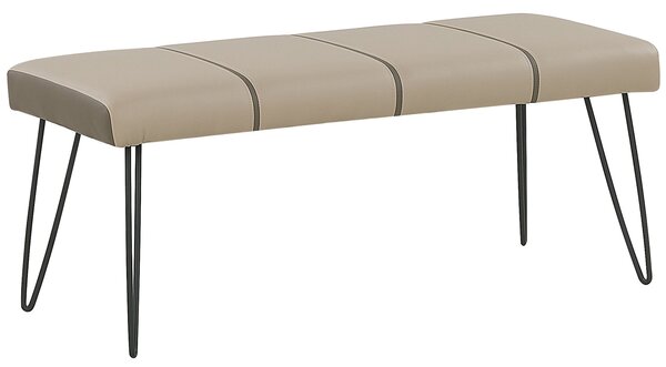 Sada do ložnice Umělá kůže BETIN 180 x 200 cm Pískově béžová