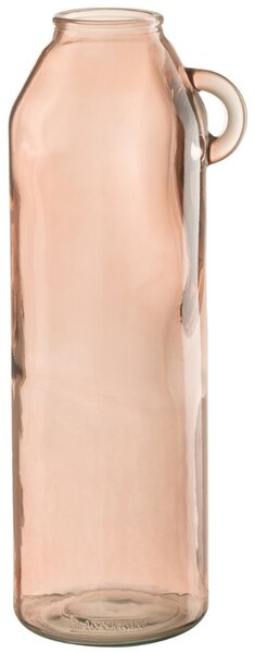 Růžová skleněná váza J-Line Nyland 45 cm