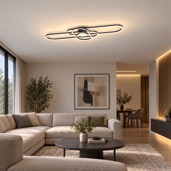 BRILAGI - LED Stm stropní svítidlo APOLLO LED/58W/230V 43,2x101,2 cm černá + DO
