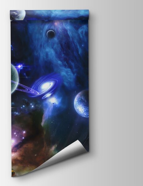Fototapeta Planety ve vesmíru s planetami a hvězdami, Fototapety s expandujícím prostorem, Populární fototapety, u44665 - Tapeko.co.cz