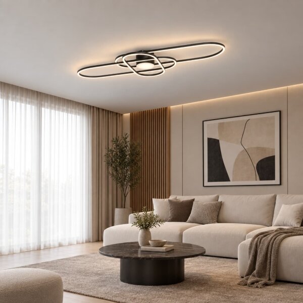 BRILAGI - LED Stm stropní svítidlo APOLLO LED/58W/230V 43,2x101,2 cm černá + DO