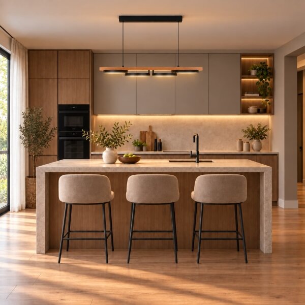 BRILAGI - LED Lustr na lanku PLANK LED/35W/230V 4000K 30x100 cm dřevo