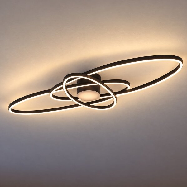 BRILAGI - LED Stm stropní svítidlo APOLLO LED/58W/230V 43,2x101,2 cm černá + DO