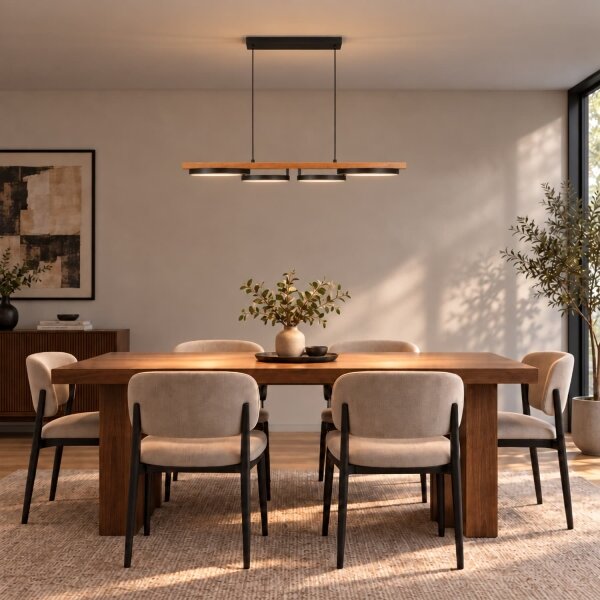BRILAGI - LED Lustr na lanku PLANK LED/35W/230V 4000K 30x100 cm dřevo