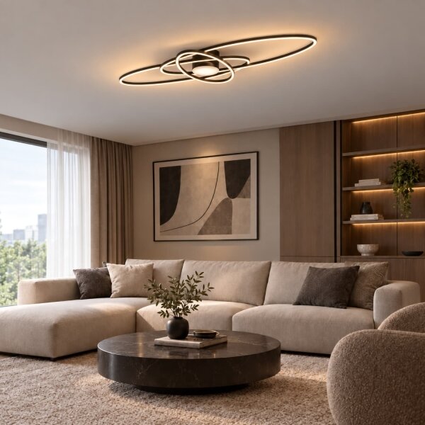 BRILAGI - LED Stm stropní svítidlo APOLLO LED/58W/230V 43,2x101,2 cm černá + DO