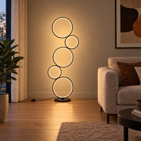 BRILAGI - LED Stojací lampa ECHO LED/36W/230V 4000K 110 cm černá
