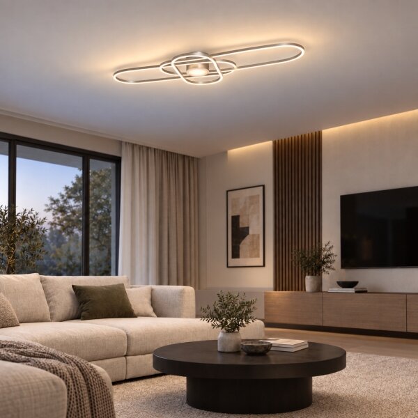 BRILAGI - LED Stm stropní svítidlo APOLLO LED/58W/230V 43,2x101,2 cm chrom + DO
