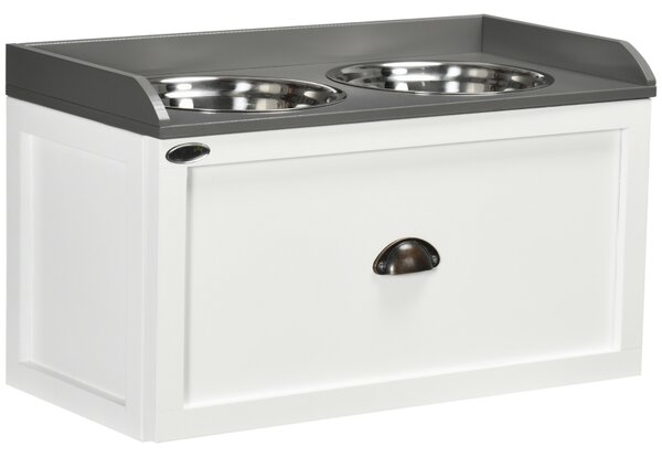 Miska na krmení pro psy se zásuvkou, 60 x 30 x 36 cm D08-041V00WT