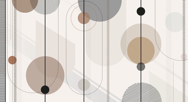 Fototapeta Abstraktní geometrické tvary v jemných tónech, Geometrické 3D fototapety, Populární fototapety, u95379 - Tapeko.co.cz