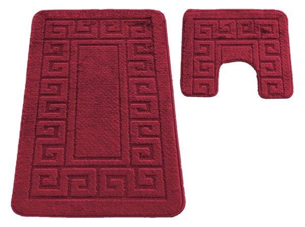 Sada koupelnových koberečků Montana Ethnic Barn Red