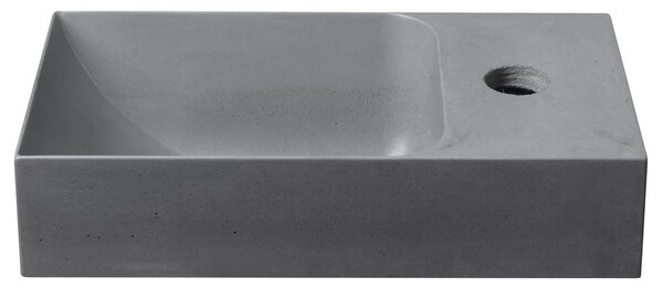 Sapho Sapho, PICCOLINO betonové umyvadlo 30,8x17cm, baterie vpravo, šedá, PK30517