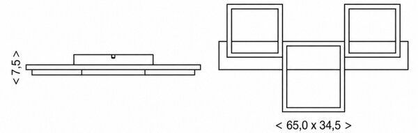 BRILAGI - LED Stropní svítidlo PLANK LED/30W/230V 4000K 34,5x65 cm dřevo