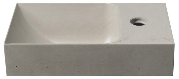 Sapho Sapho, PICCOLINO betonové umyvadlo 30,8x17cm, baterie vpravo, písková, PK30514