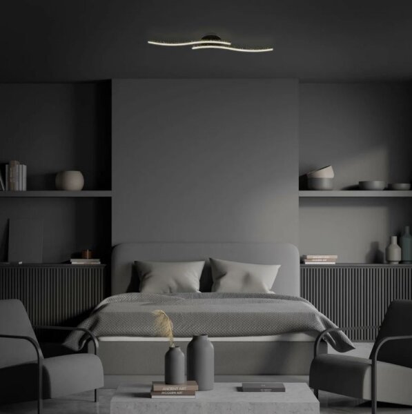 Briloner 3718-025 - LED Přisazený lustr REY 2xLED/6W/230V černá