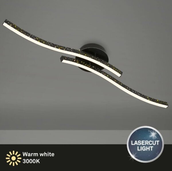 Briloner 3718-025 - LED Přisazený lustr REY 2xLED/6W/230V černá
