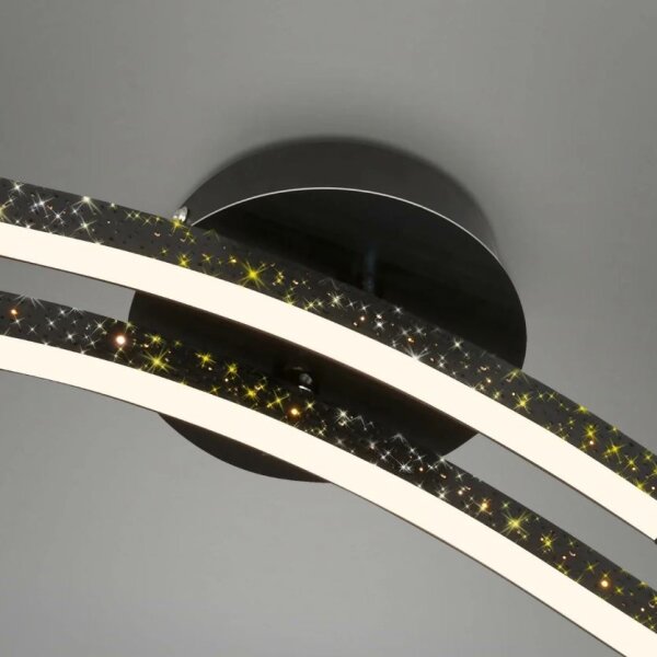 Briloner 3718-025 - LED Přisazený lustr REY 2xLED/6W/230V černá