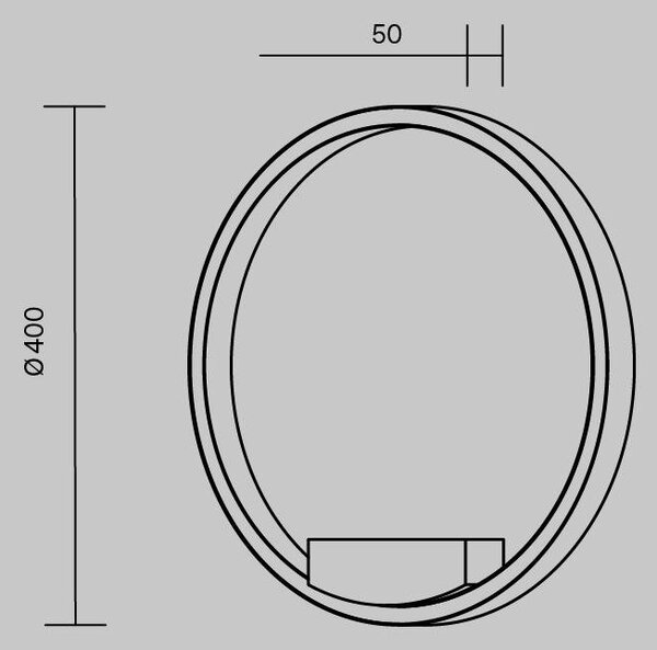 Nástěnné svítidlo Rim 23W MOD058WL-L25BK - MAYTONI