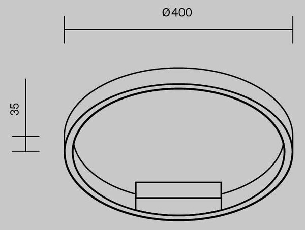 Stropní svítidlo Rim 24W MOD058CL-L25BK - MAYTONI