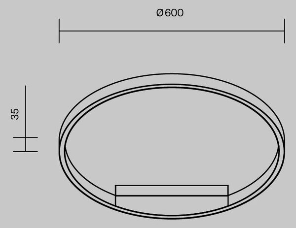 Stropní svítidlo Rim 35W MOD058CL-L35BSK - MAYTONI