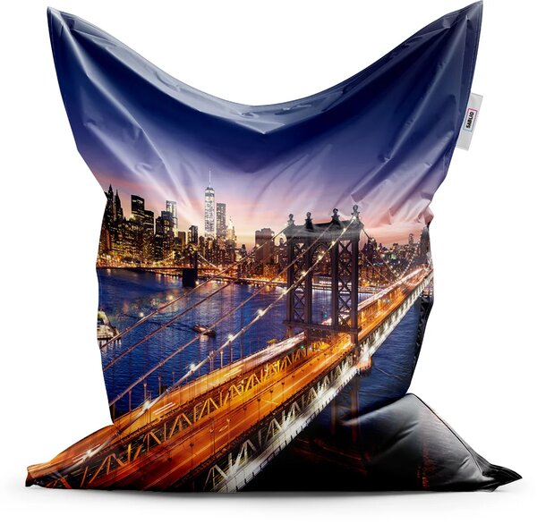 Sablio Sedací vak Classic Most v New Yorku - 150x100 cm