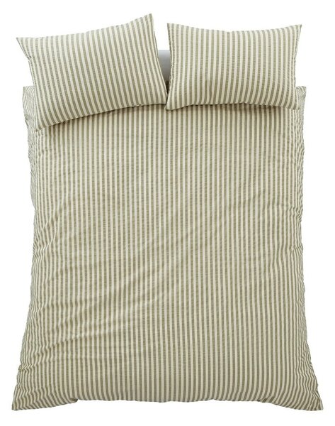 Zelené povlečení na jednolůžko 135x200 cm Cotton Rich Woven Stripe – Pineapple Elephant
