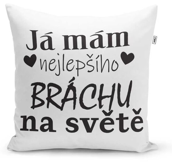 Sablio Polštář Já mám nejlepšího bráchu na světě: 40x40 cm