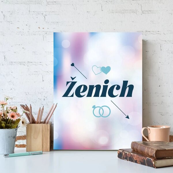 Sablio Dárková cedulka Ženich šíp: 30x40 cm