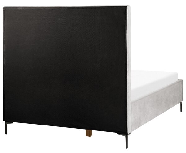 Sada do ložnice SEZANNE Umělý samet Světle šedá 140 x 200 cm
