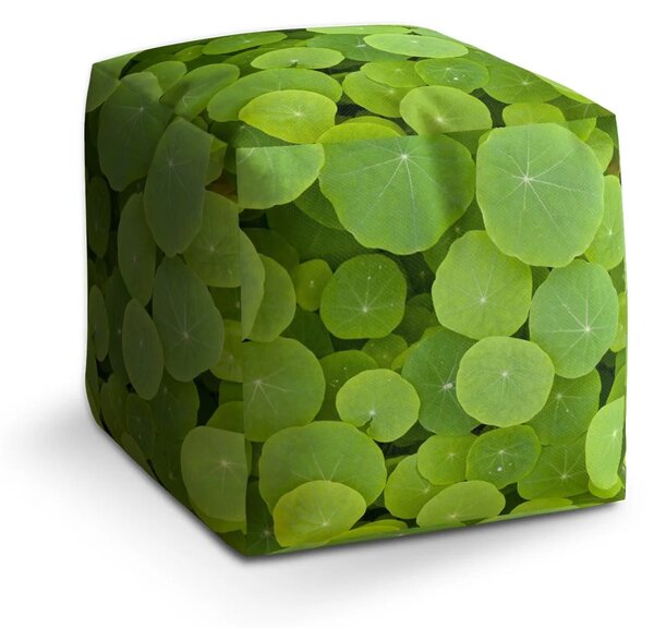Sablio Taburet Cube Listy leknínu - 40x40x40 cm