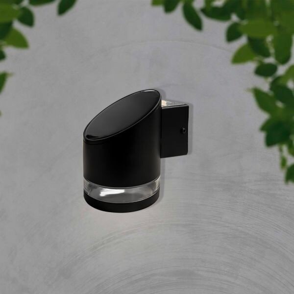 LED Venkovní solární nástěnné svítidlo LED/1W/3,7V 3000K IP54 1200 mAh černá