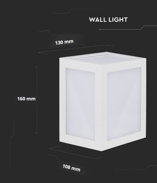 LED Venkovní nástěnné svítidlo LED/12W/230V 3000K IP65 bílá
