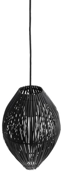 Závěsné bambusové svítidlo Fishtrap Black S Muubs