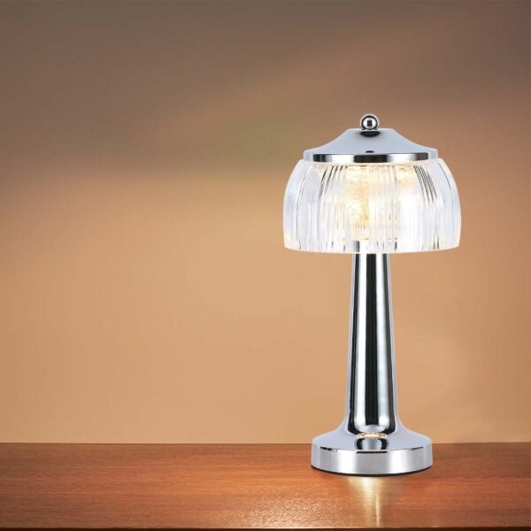 LED Stmívatelná stolní lampa LED/1W/5V 3000-6000K 1800 mAh chrom