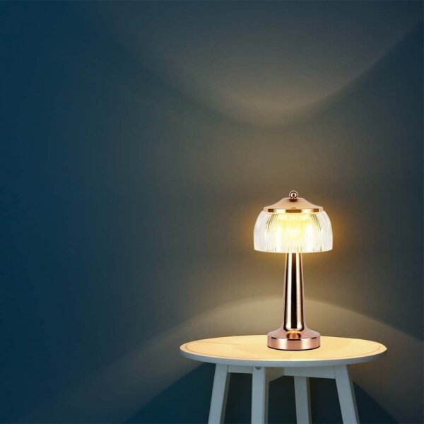 LED Stmívatelná stolní lampa LED/1W/5V 3000-6000K 1800 mAh rose gold
