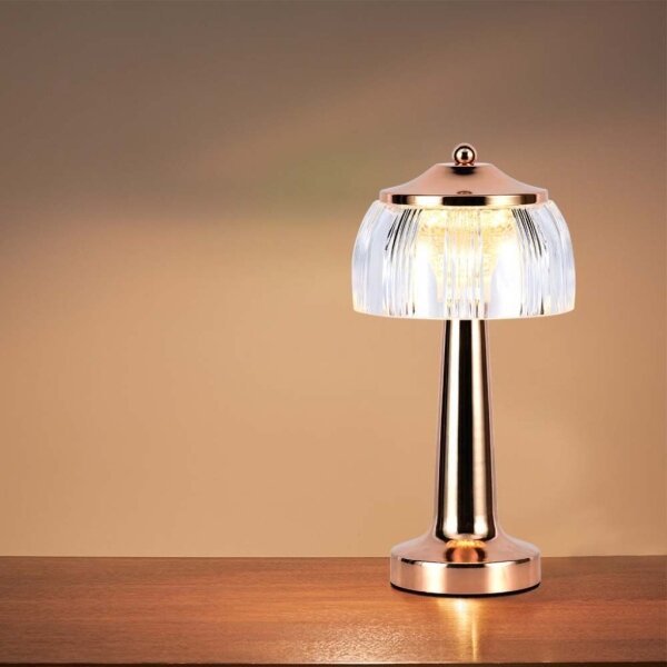 LED Stmívatelná stolní lampa LED/1W/5V 3000-6000K 1800 mAh rose gold