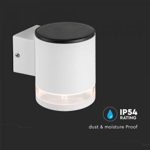 LED Venkovní solární nástěnné svítidlo LED/1W/3,7V 3000K IP54 1200 mAh bílá