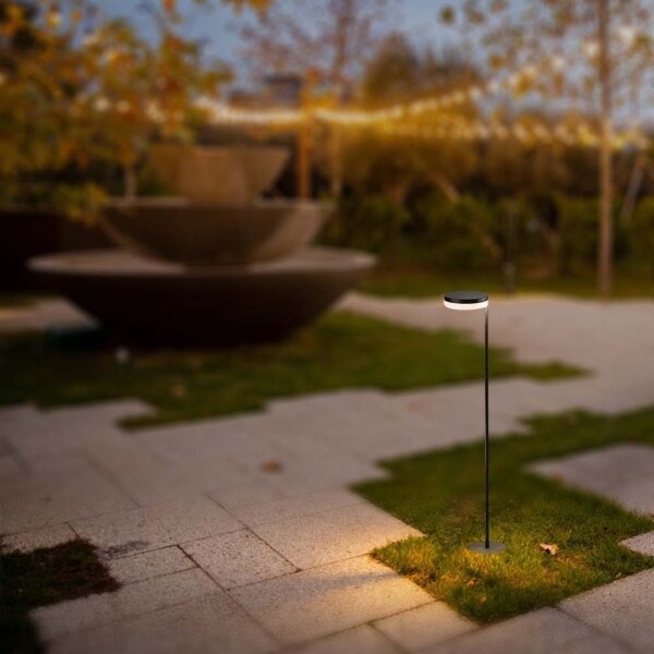 LED Venkovní solární lampa LED/2W/3,7V 3000K IP54 2000 mAh černá