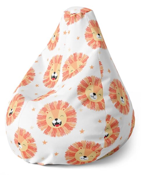 Sablio Sedací vak Pear Lvíčci - 70 x 95 x 15 cm