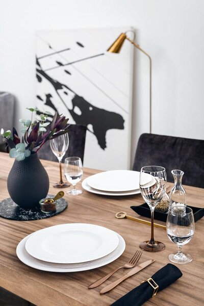 MĚLKÝ TALÍŘ Manufacture Rock Blanc 27 cm Villeroy & Boch - Jídelní talíře