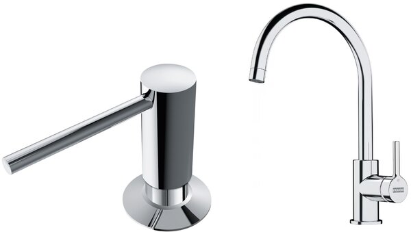 Sada kuchyňská baterie Franke Lina 115.0693.228, dávkovač tekutin Franke Comfort 119.0584.065